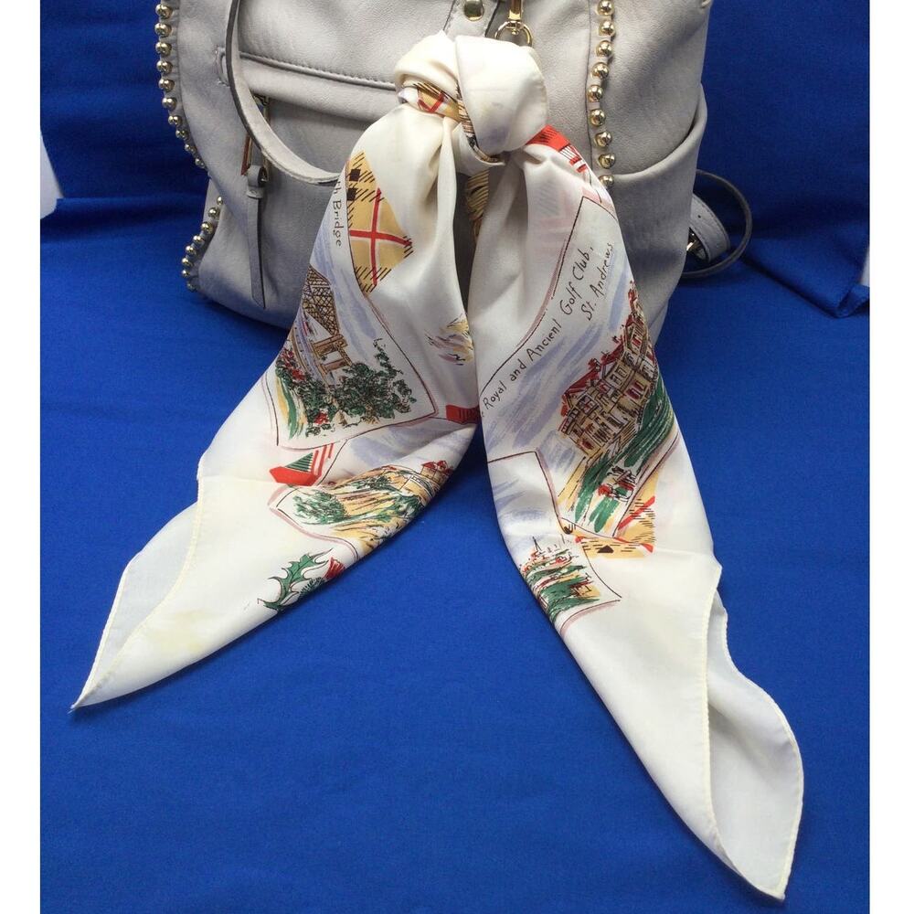 UK Landmarks Large Silk Scarf 25in x 25in